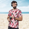 thumbnail image 4 of Wukai Makeup Print Men's Short-Sleeved Mesh T-Shirt,Quick-Dry Short Sleeve Workout T-Shirt-Large, 4 of 8
