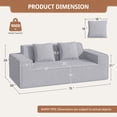 thumbnail image 2 of Homefun 75" Teddy velvet Loveseat Sofa,2-Seater Memory Foam Couch with 2 Pillow,No Assembly and Pet Friendly, 2 of 7