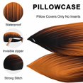 thumbnail image 4 of Burnt Orange Black Ombre Outdoor Pillow Covers 24x24 Inch Throw Pillow Covers Set of 2 Waterproof Decorative Pillow Cases Modern Abstract Striped Gradient Cushion Covers for Patio Furniture Garden, 4 of 8