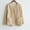 Khaki, variant on Women's Casual Loose Jacket - Zip Up Faux Wool Warm Short Thickened Fleece Winter Cardigan