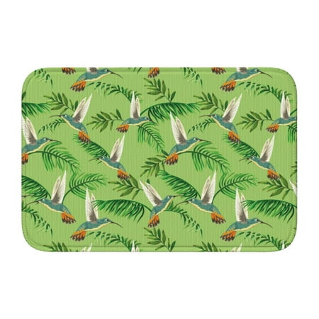 

Adjustable Apron - Bib Apron for Men Women Green Hummingbird Palm Leaf Waterproof Chef Aprons for Kitchen Gardening Cooking