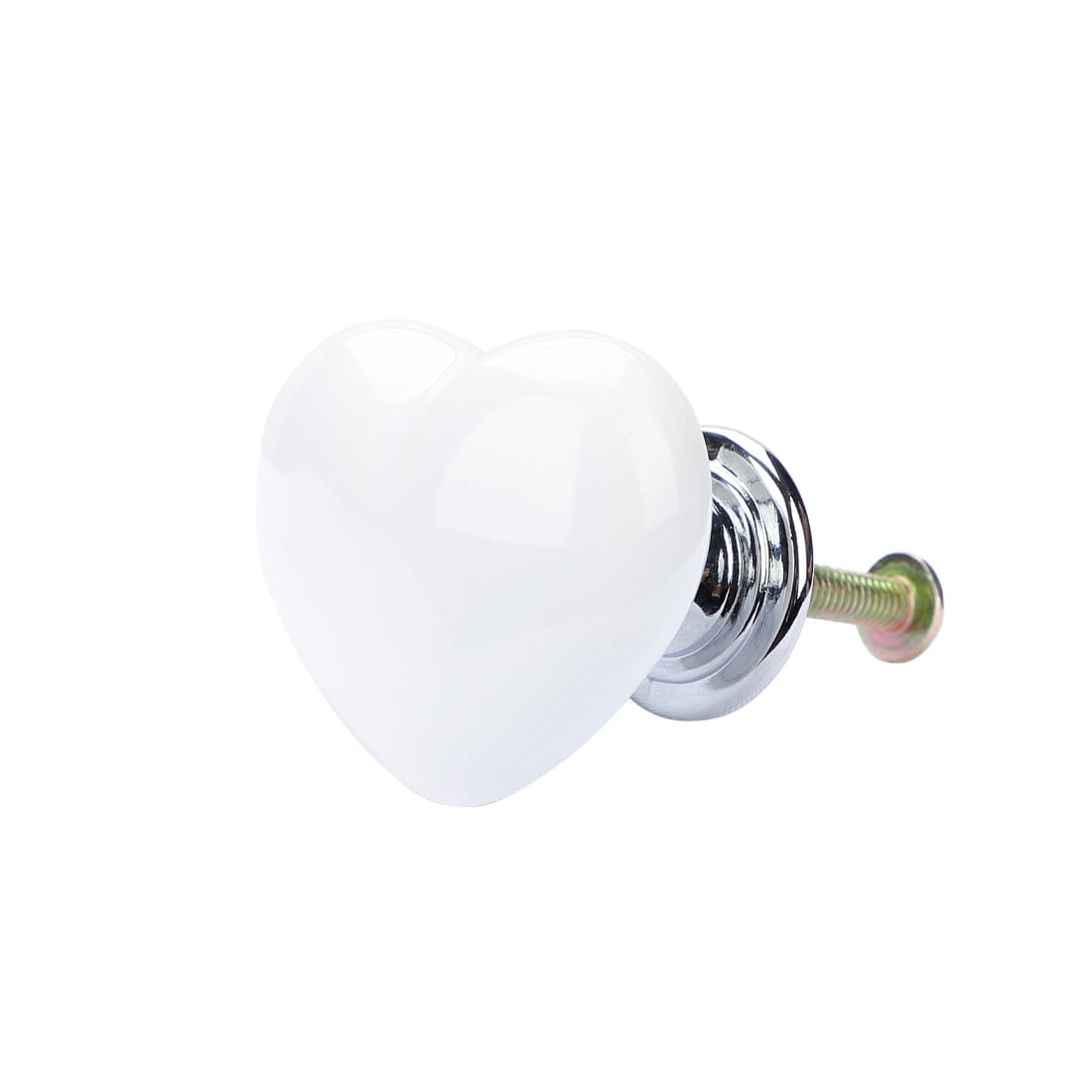 Solid Ceramic Knob Heart Shaped Drawer Pull Handle Cupboard