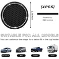 thumbnail image 2 of Yazoeia 4 PCS Bling Car Cup Coaster, 2.75 Inch Anti-Slip Anti-Scratch Cup Holder Insert Coaster, Sparkling Crystal Rhinestone Auto Cup Mat, Universal Interior Car Accessories (Black) CJC912-115017, 2 of 6