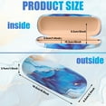 thumbnail image 2 of sixwipe 3 Pcs Hard Shell Eyeglasses Case, Portable Protective Glasses Cover Eyeglass Holder Box with Cleaning Cloth for Men Women(Ocean Marble), 2 of 7
