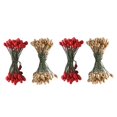 thumbnail image 1 of GUOOL 200pcs Artificial Double Head Berries DIY Craft Dark Red Golden, 1 of 9