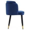 thumbnail image 3 of Manhattan Comfort Zephyr 18.9" Velvet & Wood Dining Chair in Royal Blue, 3 of 5