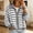 Gray, variant on Fengqque Lady's Winter Long-sleeved Button-down Knitted Cardigan With Striped Sweater Coat