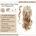 thumbnail image 5 of My-Lady 100% Remy Human Ponytail Hair Extension Wrap Around Real Curly Wavy Human Hair Hairpieces 18inch #18P613 Ash Blonde & Bleach Blonde, 5 of 8