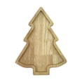 thumbnail image 2 of Christmas Wooden Snack Tray, Single Layer Christmas Tree Shaped Charcuterie Board, Natural Wood Serving Platter, Festive Multi Compartment Tray For Cookies, Candy, Tabletop Decor For Christmas Party, 2 of 6