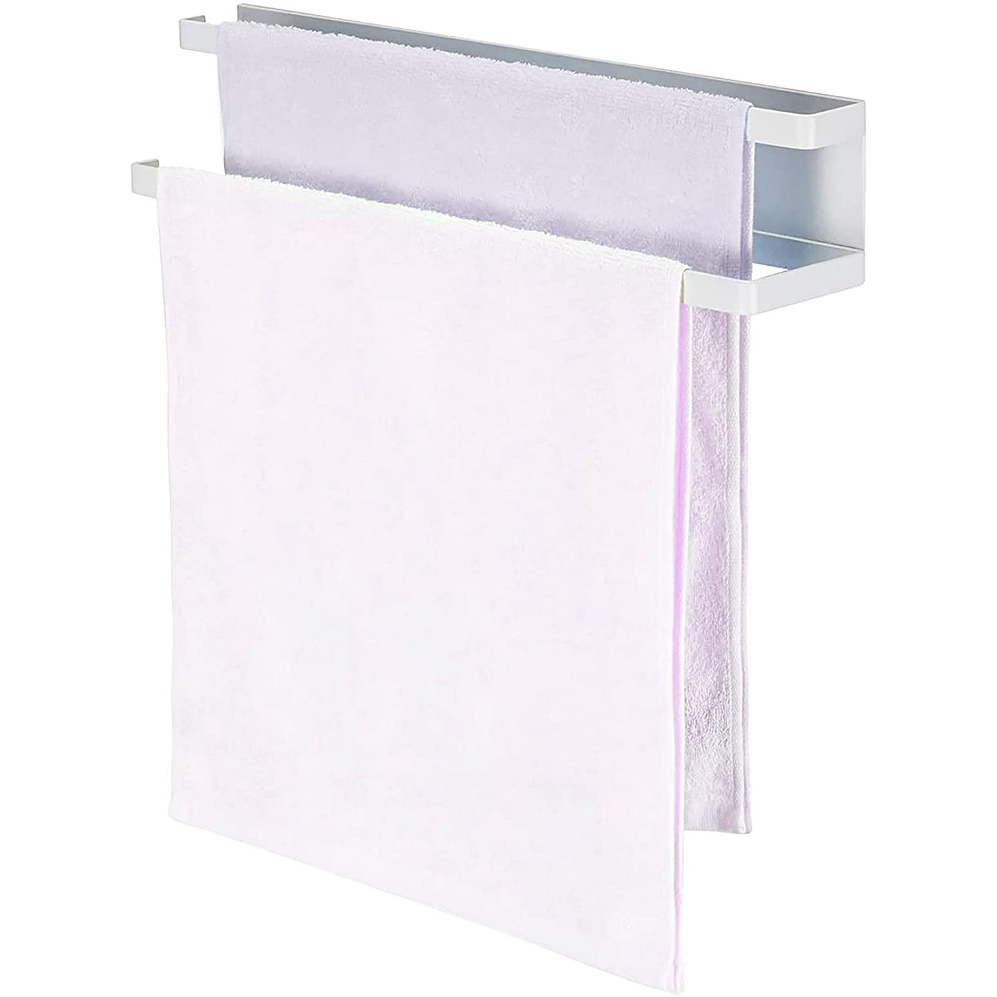 Kitchen Towel Holder Dish Towel Holder Magnetic Towel Bar Cabinet Towel Bar Kitchen Towel Rack for Refrigerator Door Oven Dishwasher Sink No Drilling Modern Multi Function White