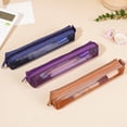 thumbnail image 3 of Clear Mesh Pencil Case See Through Pencil Bag Light Weight Pen Pouches Pencil Organizers Bag Travel Cosmetics Bag, 3 of 11