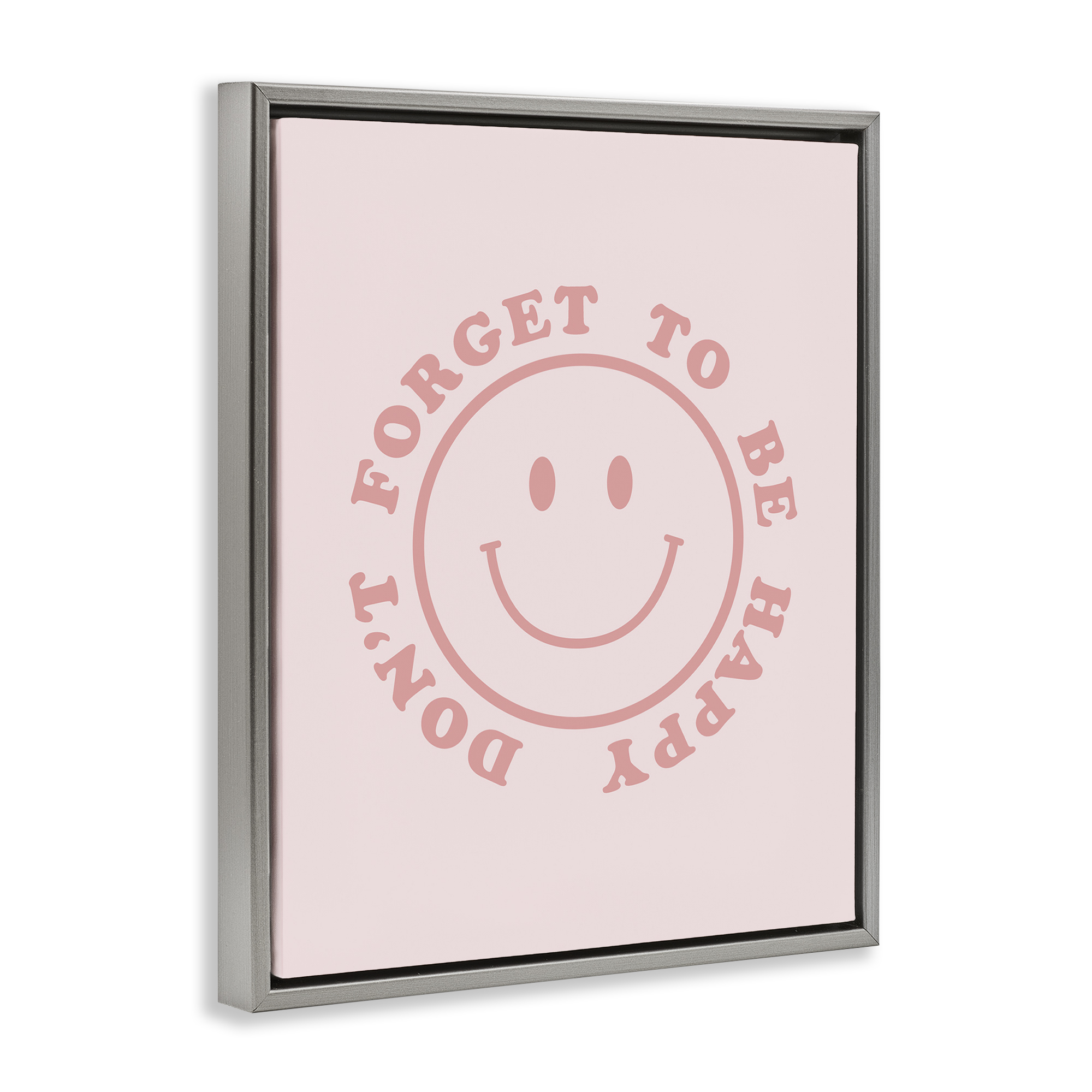 Stupell Industries Don't Forget Be Happy Typography Painting Gray Floater Framed Art Print Wall Art, 25 x 31