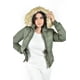 thumbnail image 5 of Chamarra acolchada con capucha Roman Fashion /Juvenil, 7504 (Verde militar) verde oscuro M, 5 of 5