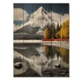 thumbnail image 3 of Designart "Canada Beautiful horizon Black II" Canada Print on Natural Pine Wood, 3 of 5