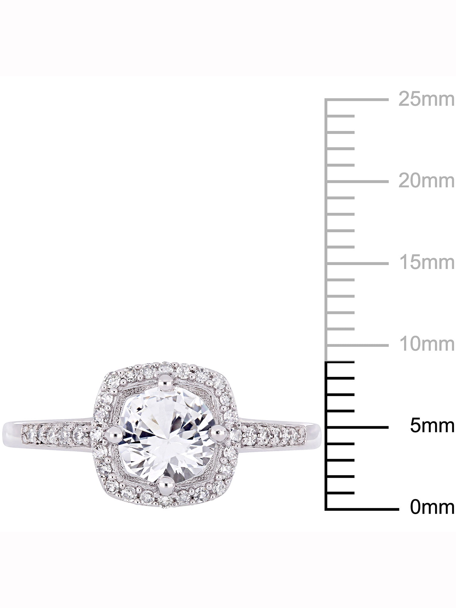 Everly Women's Created Sapphire and Diamond 10k White Gold Ring