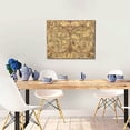thumbnail image 5 of Gukieu World Map1 Print Canvas Decorative Hanging Painting, Waterproof Art Wall Decoration with Frame, Suitable for Living Room, Bedroom, 5 of 6