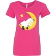 thumbnail image 3 of Inktastic Cute Sheep, Sleeping Sheep, Moon, Stars, Sleepy Women's T-Shirt, 3 of 5