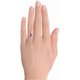 thumbnail image 3 of Women Ring Inlaid with Oval Artificial Gems Rhinestone Shiny Ring Jewelry Birthday Gifts (Rose red, Size 10), 3 of 4