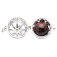 thumbnail image 2 of Flor de filigrana Medallón redondo Colgante DIY Collar Pulsera de piedras preciosas 1 jinwen Locket colgante de la jaula, 2 of 8