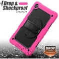 thumbnail image 2 of NEOYFC for Samsung Galaxy Tab A7 10.4-Inch 2020 SM-T500/T505/T507, Shockproof Protective Cover with Built-in Screen Protector + 360° Swivel Kickstand + Hand Strap + Shoulder Strap,Rose Red, 2 of 7