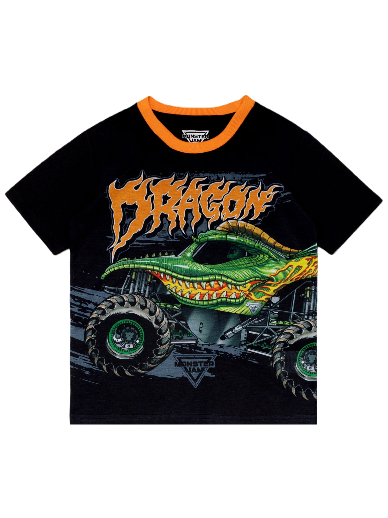 Monster Jam 2-Piece Short Sleeve and Short Pajama Set, 4-12