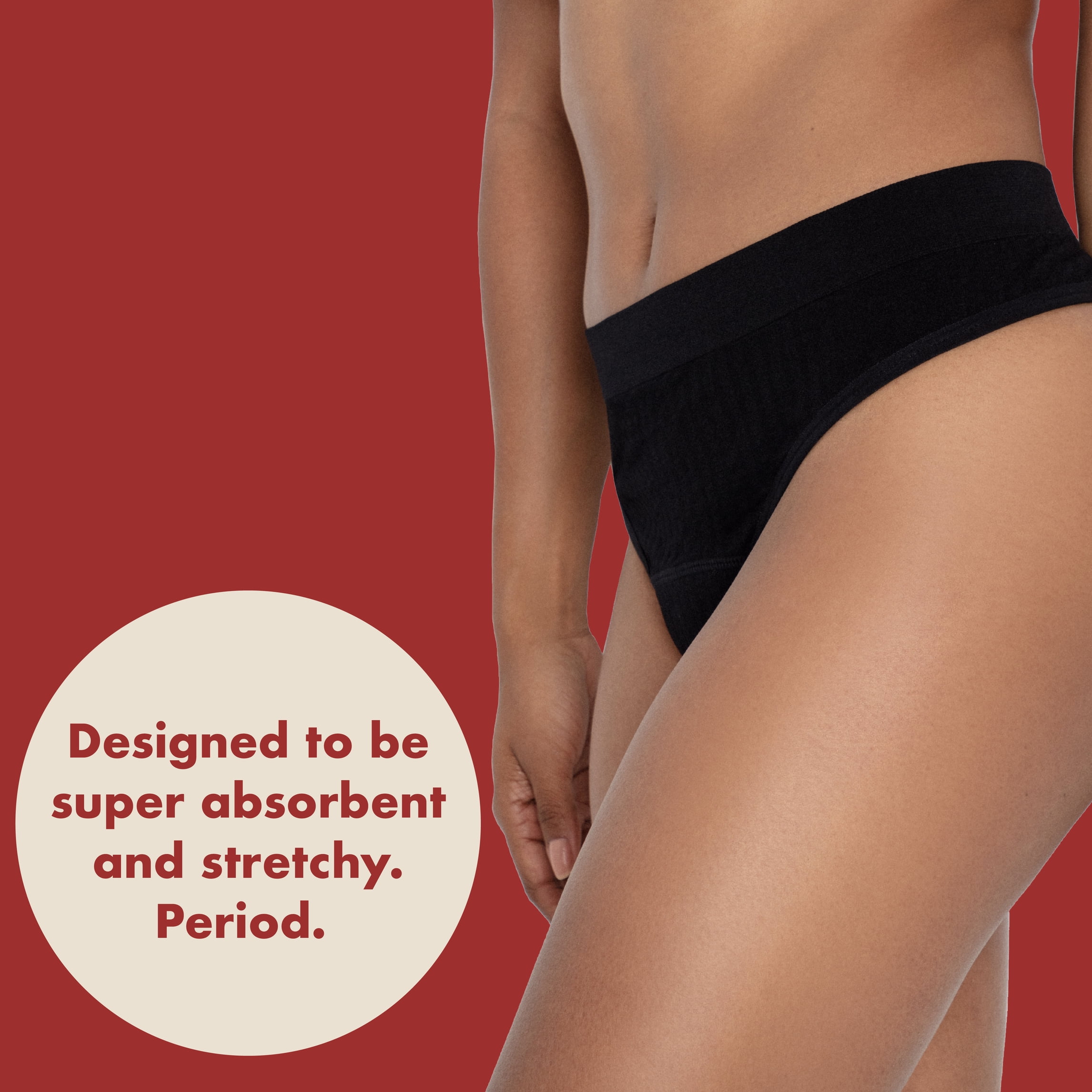 Period. by The Period Company. The Thong Period. in Sporty Stretch for  Light Flows. Size Extra Small 