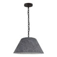 thumbnail image 1 of Dainolite Brynn Petit 1-Light 100W Transitional Feutre Tissu Pendentif en Gris, 1 of 2