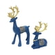 thumbnail image 2 of 2 estatuas de alces, figuras decorativas, artesanías, esculturas de animales, adornos de mesa Azul, 2 of 9