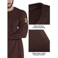 thumbnail image 2 of PTAHDUS Men's Flame Resistant Long Sleeve Henley Shirt, 7.1 Ounce 100% Cotton FR Workwear Clothing for Men (Burgundy, Medium), 2 of 6