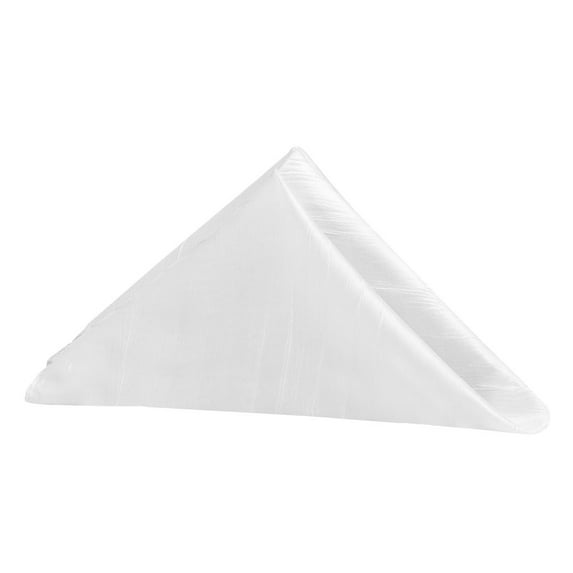 10 Pcs, Accordion Crinkle Taffeta Napkin 20"X20" - White For Wedding, Anniversary, Corporate Event, Or Formal Affair