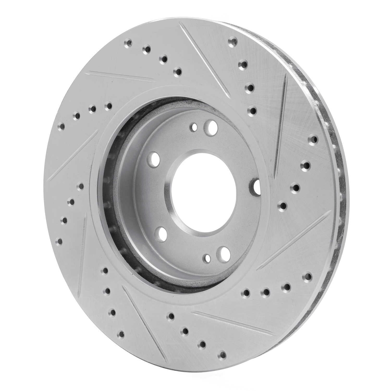 Dynamic Friction Company 631-03045L DFC Brake Rotor - Drilled And Slotted - Silver