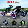 thumbnail image 3 of 24V 8.1 MPH Electric Go Kart,Go Kart for Kids,24V Drift Kart with 2X200W Strong Motor,7AH Big Battery, Electric Pedals, Electric Go Kart Outdoor Race Toy Car For Ages 6+, 3 of 9