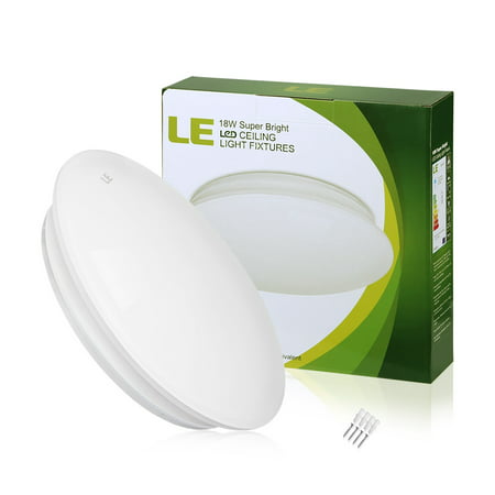 LE 18W 6000K Daylight White Round LED Flush Mount Ceiling Light for