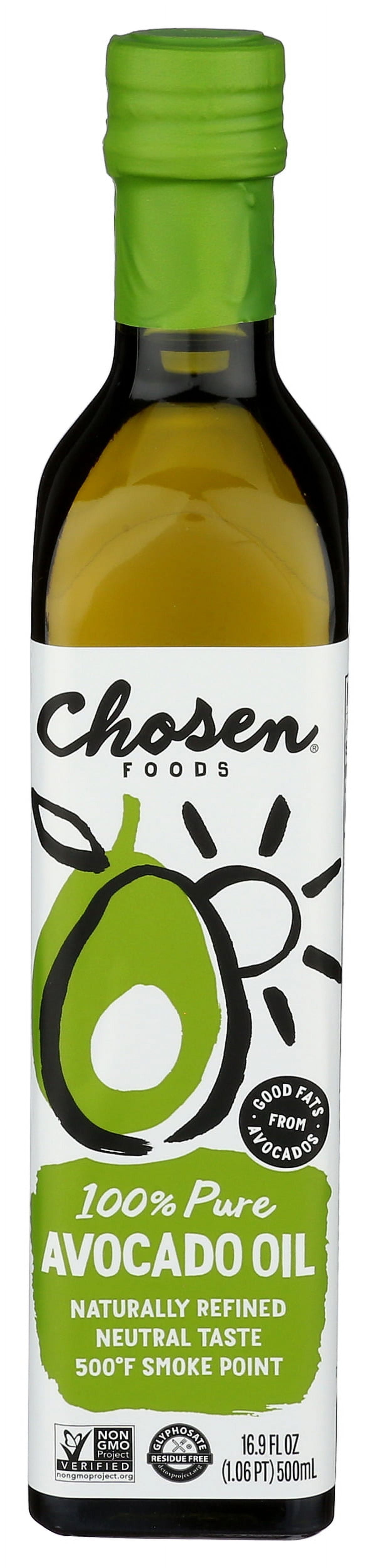 Chosen Foods 100% Pure Avocado Oil, 16.9 fl oz, (Pack of 6)