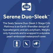 Sealy Baby Serene Duo-Sleek Crib Mattress 2-Stage Antibacterial Waterproof Infant and Toddler Mattress