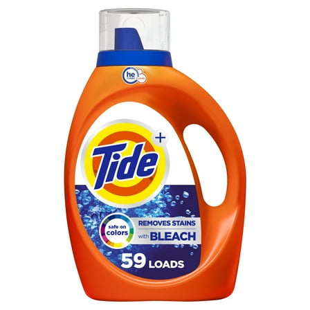 Tide Bleach Alternative Liquid Laundry Detergent, Original Scent, 84 fl oz, 59 Loads