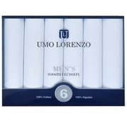 6-Piece Fancy Cotton Handkerchiefs for Men by Umo Lorenzo