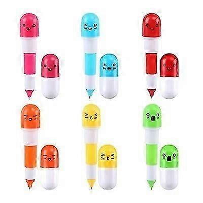 Ballpoint Pen, Capsule Pen, Funny Pen, Mini Pen, 6PCS Pill Pen Novelty Pen Cute Pen Nurse Gift Bauble