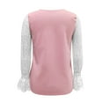 thumbnail image 5 of Vedolay Blouses for Women 2023 Wear with Leggings 3/4 Sleeve Shirts for Women Pink,L, 5 of 5