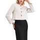 thumbnail image 1 of BLAZER CORTO DE TWEED SIN CUELLO Y CON BOTONES PARA MUJERES CHIC A CUADROS 2XL BEIGE Y BLANCO, 1 of 5