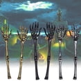 thumbnail image 5 of 1 Pairs Halloween Skeleton Arm Stakes, 12.6" Realistic Plastic Skeleton Hands, Scary Yard Decoration for Graveyard, Haunted House, Outdoor Lawn,Black, 5 of 5