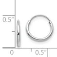 thumbnail image 3 of 14k White Gold Endless Hoop Earrings Round, 3 of 7