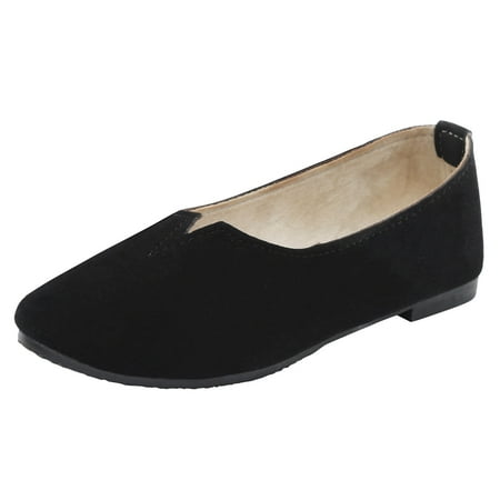 

dmqupv Sandals for Women Glitter Women Flat Shoes Slip On Shallow Mouth Simple Single Sandals Correction for Women Black 9