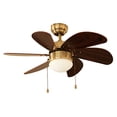 thumbnail image 1 of Ventilador Techo 30 3 V 60W 6 Aspas Nogal Lat. A Veker 7663 VEKER 7663, 1 of 2