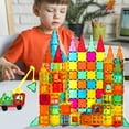 thumbnail image 5 of 142pcs Magnetic Blocks With 2 Cars and 2 Cranes,Kids Magnetic Tiles City Construction set STEM Stacking Toys, Magnet Tiles 3D Clear Building Blocks Set, Birthday Gift For Kids Boys Girls, 5 of 5