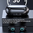 thumbnail image 6 of Bouanq Bluetooth Headphones Digital Display Wireless Headset Mobile Power In-Ear Earphone Headset Mobile Phone Bluetooth Sports Headset Black Headphones for Kids for School, 6 of 8