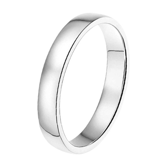 Classic Band Wedding Band, 4mm Stainless Steel Wedding Band Ring for Men Women, Waterproof Sizes 4-15, Comfort Bands, Mens Wedding Band Engagement Promise Ring