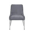 thumbnail image 5 of Meridian Furniture Ace Gray Velvet Dining Chair with Chrome Legs (Set of 2), 5 of 7