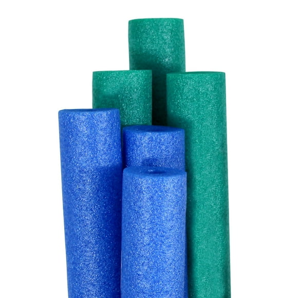 Robelle 6-Pack Pool Noodles Jumbo, Blue and Teal