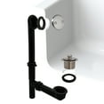 thumbnail image 3 of Westbrass 594144-20 14" Black Polypropylene Twist & Close Drain Bathtub Assembly with Two-Hole Overflow, Stainless Steel, 3 of 13